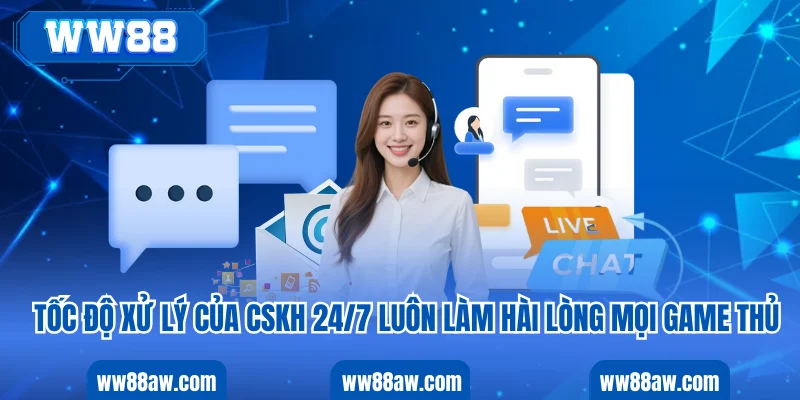 Tốc độ xử lý của CSKH 24/7 luôn làm hài lòng mọi game thủ