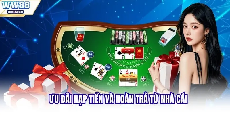 Ưu đã nạp tiền và hoàn trả từ nhà cái